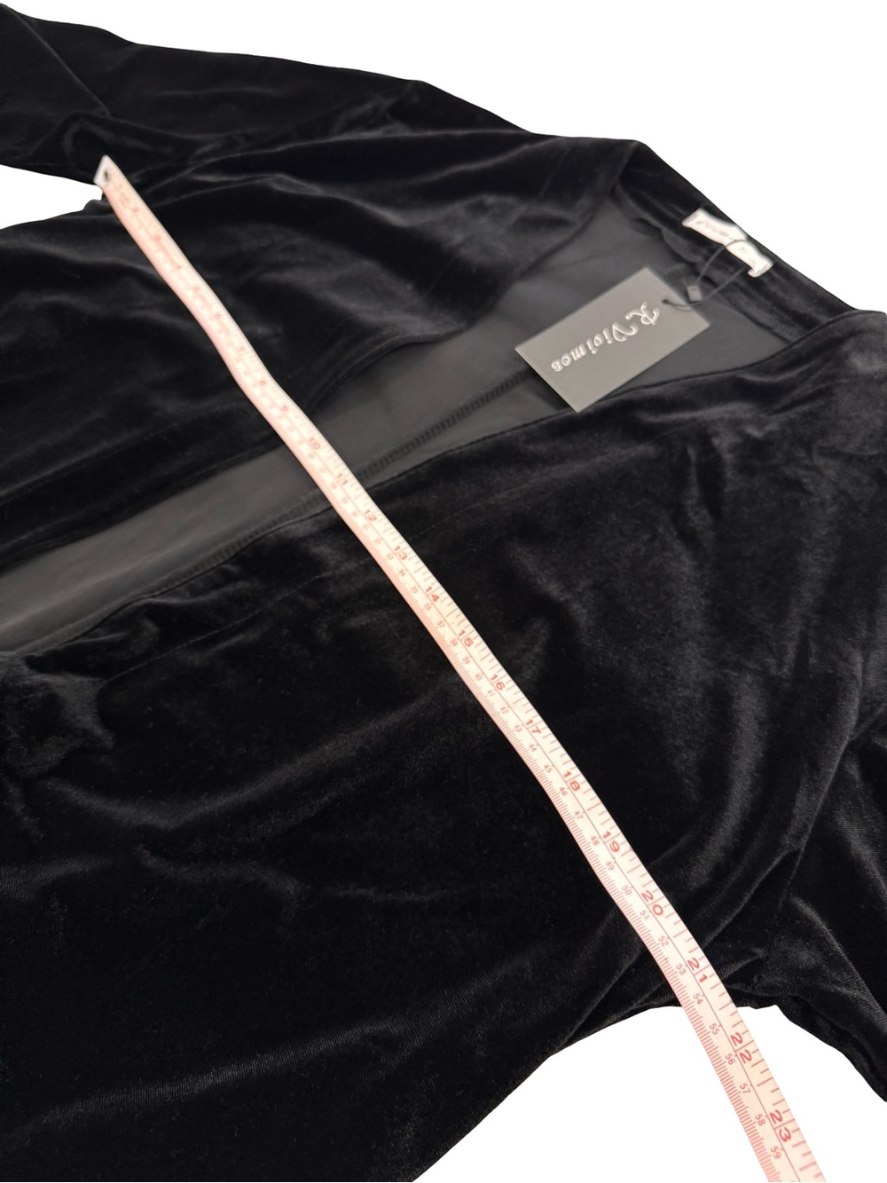Black Velvet Open-Front Women's Cardigan - Picture 7 of 10